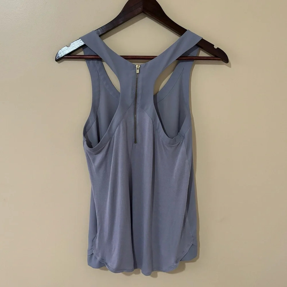 EXPRESS| Grey Silky Tank Cami  w/Back Zipper‎ Size S - Picture 2 of 6